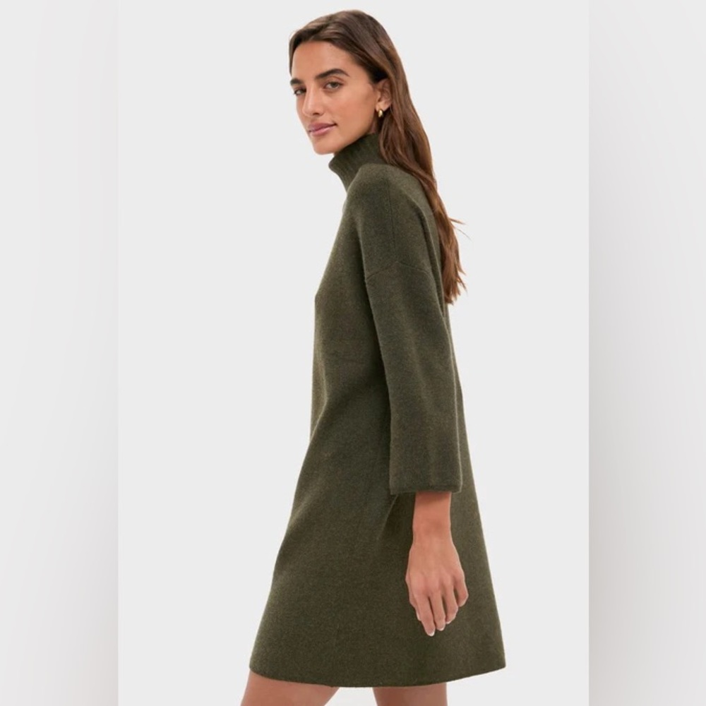 Pomander Place Tuckernuck Moss Green Vivianne Turtleneck Sweater Dress XL NWT - Picture 3 of 6